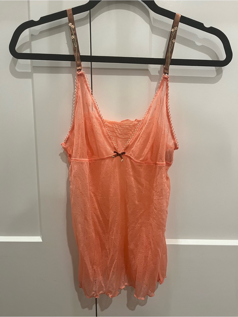 Intimissimi Pink Eyelet Lace Cami Top
